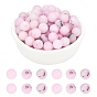 Natural Cherry Blossom Jasper Beads Strands, Frosted, Round