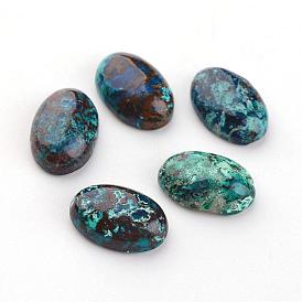 Natural Chrysocolla Cabochons, Oval, 12x8x4mm
