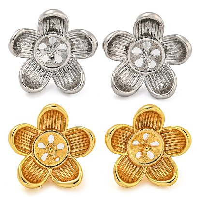 Медные серьги с гвоздиками, без кадмия и без свинца, долговечный, цветок