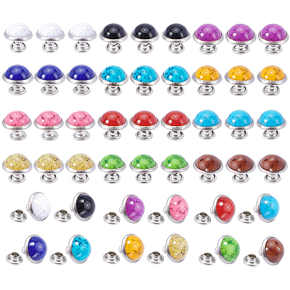 Бирюзовые заклепки, с результатами из нержавеющей стали и алюминия, для кошелька, , ботинки, украшение кожаных ремесел, платина