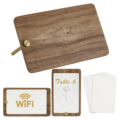 2наборы деревянных держателей для визиток, прямоугольные, 10бумажная карта шт.