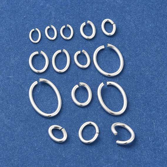 925 кольца с открытыми скачками стерлингового серебра, овальный пропил пилой