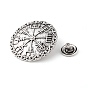 Tibetan Style Alloy Brooches, Viking Runes Compass Coin