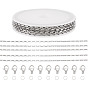 DIY Armbänder machen Kits, einschließlich leerer Kunststoffspulen, 304 Edelstahl-Boxketten, offene Biegeringe und Karabinerverschlüsse