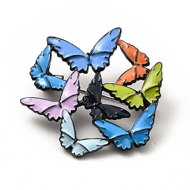 Эмалированная булавка в виде бабочки, значок электрофореза из черного сплава для одежды рюкзака, без кадмия и без свинца