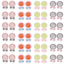 48шт 4 цвета полиэстер вышивка пришить аппликации, швейное украшение для платья, леденец