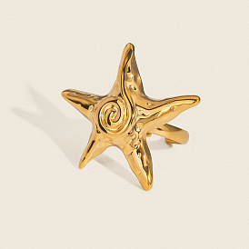 Морская звезда 304 открытые манжеты из нержавеющей стали для женщин