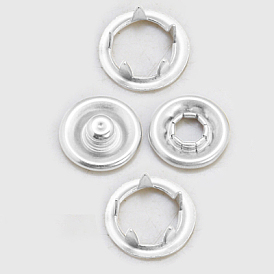 Латунь Bouton бандажа ушко с шайбой, Snap кнопки, заклепок, открытые кольцевые зубцы, нет шьют крепеж