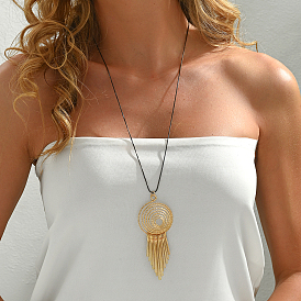 Элегантные длинные ожерелья с подвеской-кисточкой из цинкового сплава для уличной вечеринки