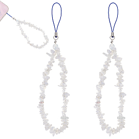 Ремешки для мобильных устройств с цепочкой из драгоценных камней и бисером, ремешок на запястье для защиты от потери мобильного телефона, для кошелька для ключей от машины телефонные принадлежности