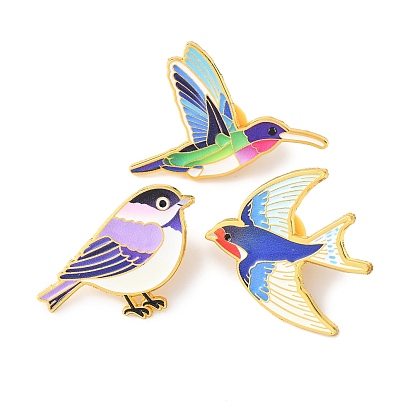 Эмалевые булавки в виде золотой птицы, значки из сплава для окраски рюкзаков