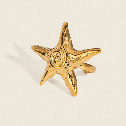 Морская звезда 304 открытые манжеты из нержавеющей стали для женщин