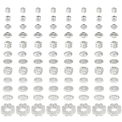 120 шт 12 стили сплава распорные бусины, разнообразные
