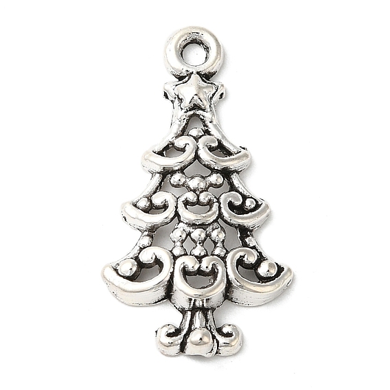 Сплавочные подвески тибетского стиля, без кадмия и без свинца, рождественская елка