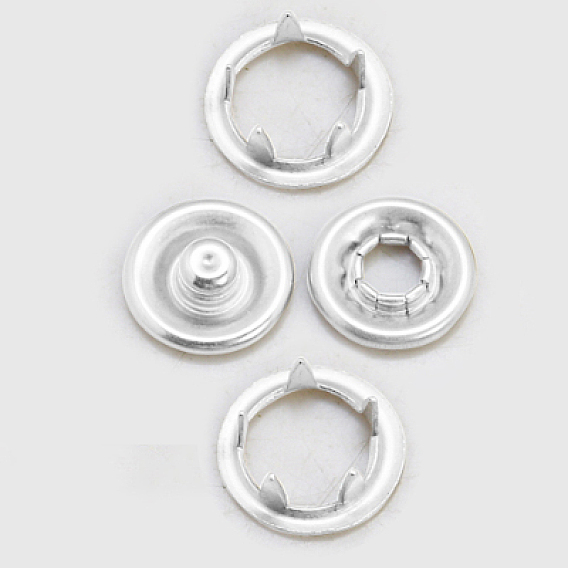 Латунь Bouton бандажа ушко с шайбой, Snap кнопки, заклепок, открытые кольцевые зубцы, нет шьют крепеж