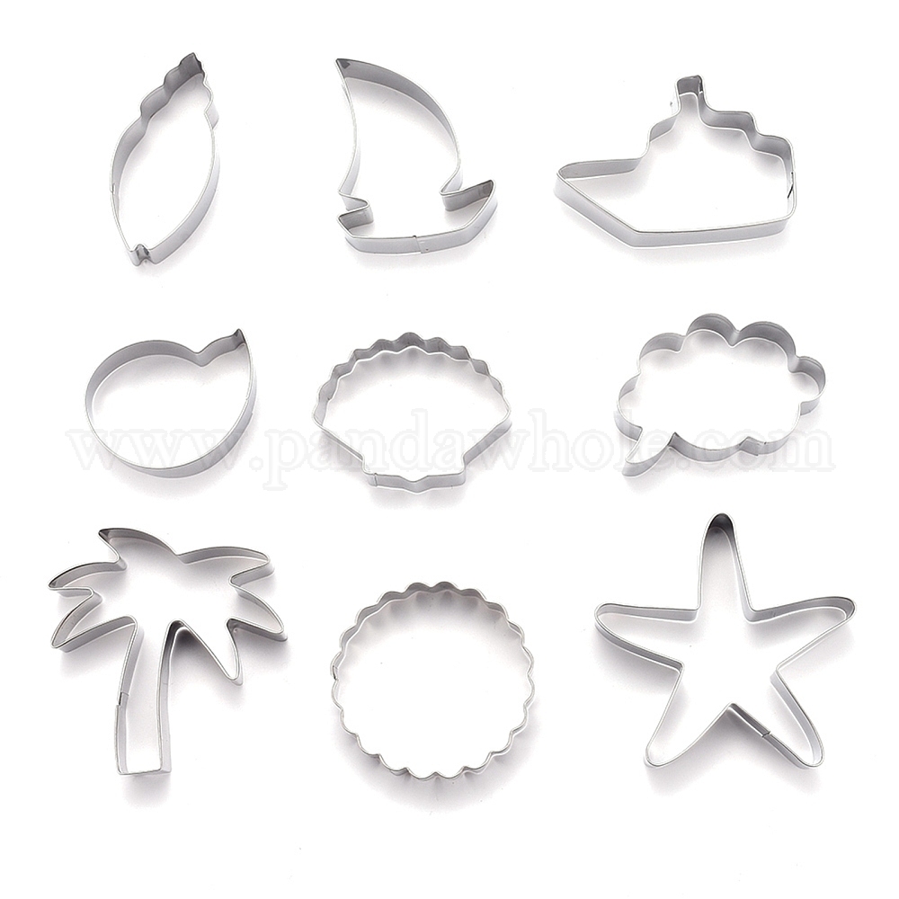 9Pcs Number Stainless Steel Cookie Biscuit Cutter Set Mould Mold DIY Baking Tool