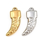 304 Stainless Steel Pendants, Hammered Wolf Tooth Charms