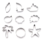 Stainless Steel Mixed Beach Series Shaped Cookie Candy Food Cutters Molds, for DIY Biscuit Baking Tool