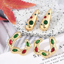 304 из нержавеющей стали стеклянные серьги стержня, ионное покрытие (ip)