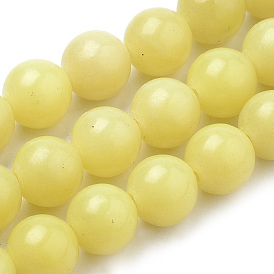 Natural Lemon Jade Beads Strands, Round