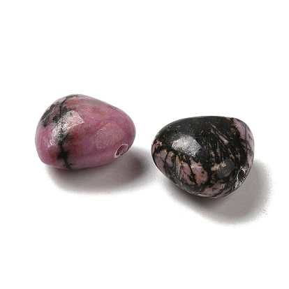 Natural Rhodonite Beads, Heart