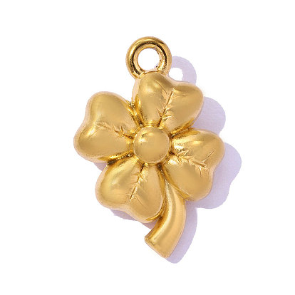 304 подвески из нержавеющей стали, подвеска в виде пышного четырехлистного клевера, ионное покрытие (ip), долговечный