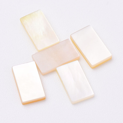 Cabochons coquille, rectangle