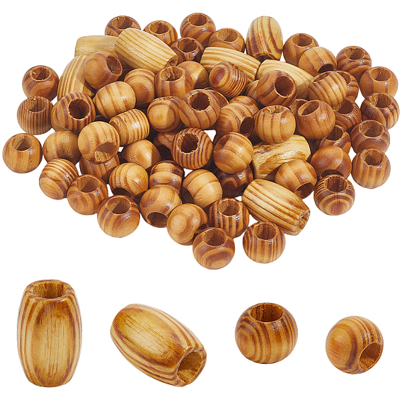 100 шт деревянные бусины, рондлле и рис