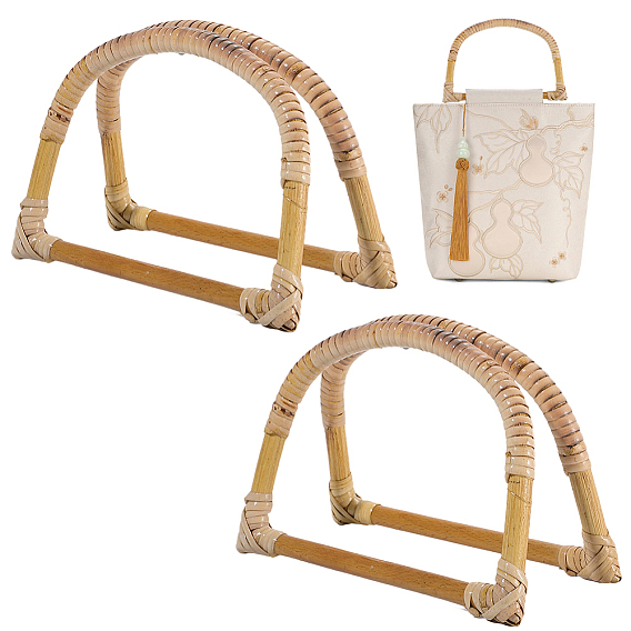 D-образные ручки для сумок из ротанга, принадлежности для изготовления сумок
