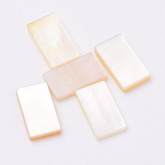 Cabochons coquille, rectangle