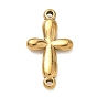304 Stainless Steel Connector Charms, Religion Cross Links, Ion Plating(IP)