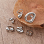 Irregular 304 Stainless Steel Cuff Open Rings for Women