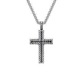 Stainless Steel Cross Pendant Necklaces for Men