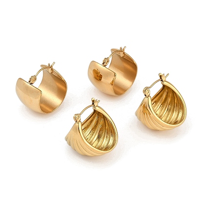 Серьги из 304 нержавеющей стали, премиум дизайн с застежкой в форме буквы С/кольцо для женщин