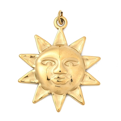 304 подвески из нержавеющей стали, очарование солнца, ионное покрытие (ip), с целью перехода в кольце