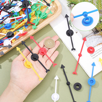 CHGCRAFT 90Pcs 6 Colors Plastic Spining Pointer, Child Toys
