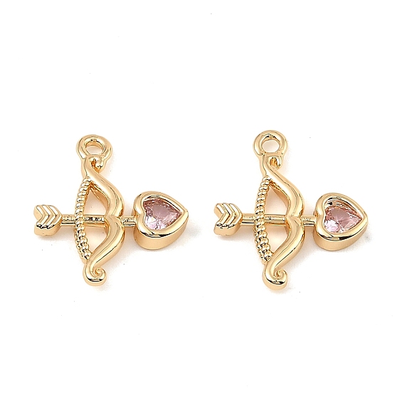 Латунные микро проложить кубического циркония прелести, лук и стрелка