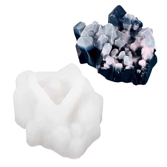 DIY Crystal Cluster Silicone Molds, Resin Casting Molds, For UV Resin, Epoxy Resin Jewelry Making