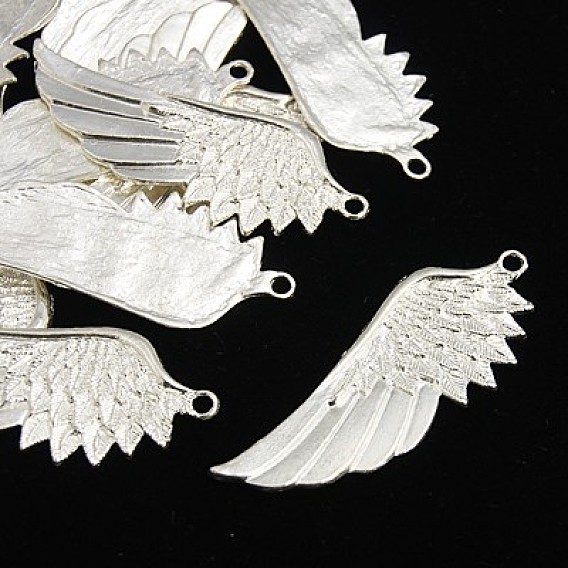Tibetan Style Alloy Wing Big Pendants, Cadmium Free & Lead Free