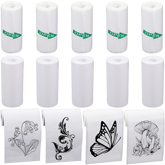 2 наборы 2 стили рулон бумаги для прямой термопечати, бумага для печати