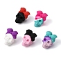 Halloween 3D Silicone Beads, Focal Beads, Skull & Bowknot