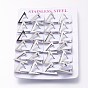 304 Stainless Steel Huggie Hoop Earrings, Triangle