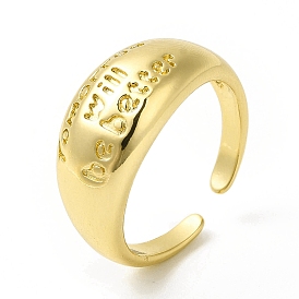 Word Tomorrow Will Be Better Brass Open Cuff Ring for Women, Cadmium Free & Nickel Free & Lead Free