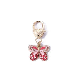 Butterfly Metal with Enamel Pendant Decorations for Luggage Accessory