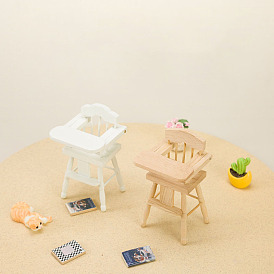 Деревянный стульчик для кормления мини-модель, аксессуары для кукольного домика с микро-ландшафтом, притворяясь опорными украшениями