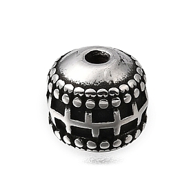 304 из нержавеющей стали бусы, баррель с сеткой