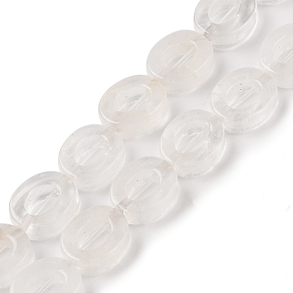 Природных кристаллов кварца бисер нитей, горный хрусталь полый плоский овал, бусины с номером ноль