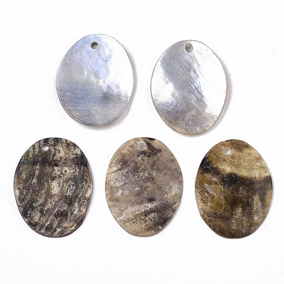 Natural Akoya Shell Pendants, Mother of Pearl Shell Pendants, Oval