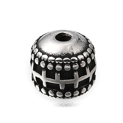 304 из нержавеющей стали бусы, баррель с сеткой