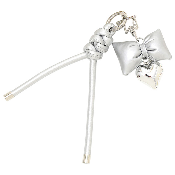 1брелок из искусственной кожи, аксессуары для подвешивания сумок с бантом, сердце